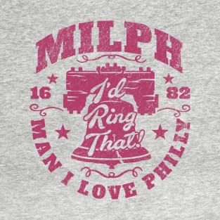 Funny Philly MILPH Man I Love Philly Philadelphia Liberty Bell Ringer T-Shirt